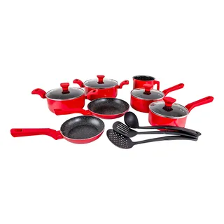 Conjunto Panelas Indução Cerùmico Pratic Cook Red 10 Pç Mimo Conjunto Panelas Indução Cerùmico Pratic Cook Red 10 Pç Mimo