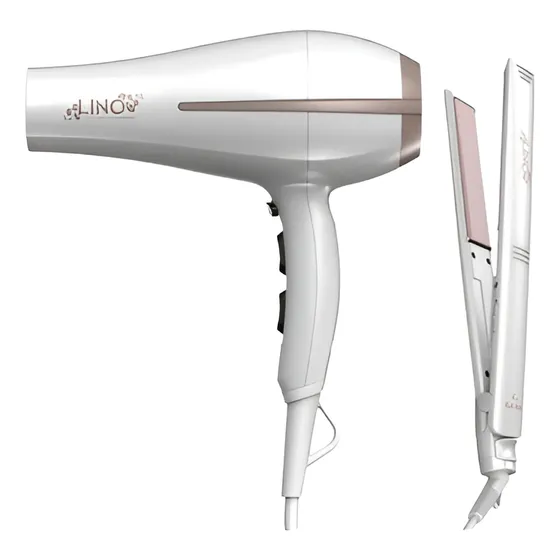 Combo Gama Secador Bora Lino + Planchita De Pelo Lino St Ub