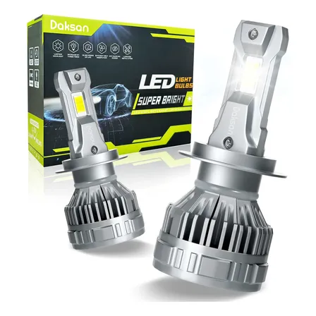 Kit Farol Super Led H7 H11 Hb3 Hb4 36000lm Canbus Lâmpada H11 Cinza Branco-frio