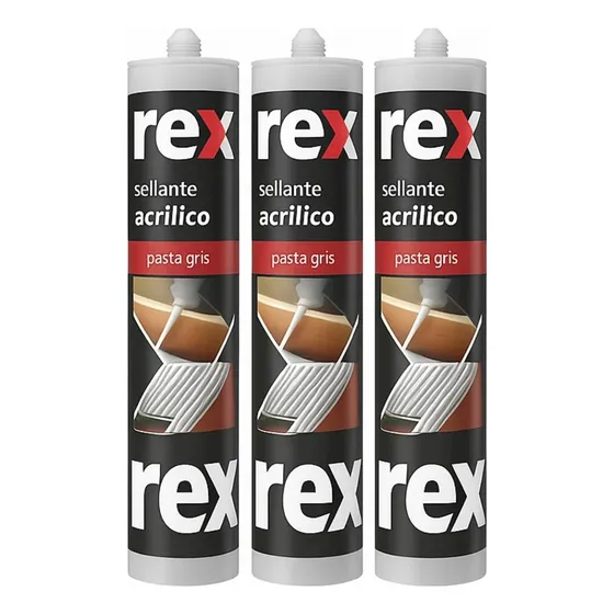 Silicona Tapagoteras Rex Sellante Gris