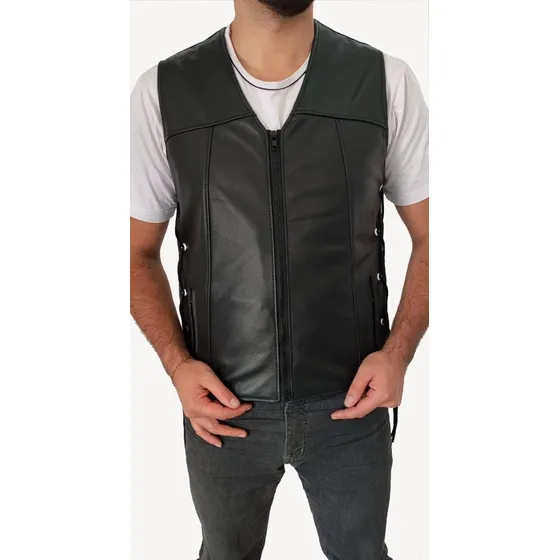 Colete Liso Masculino Motociclista E Bandas