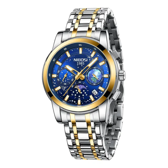 Nibosi Relojes De Hombre Cronografo Analógico Reloj Y2lcr
