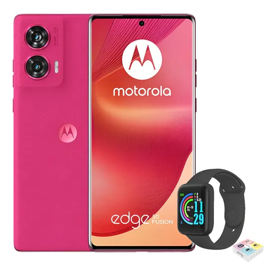 Motorola Edge 50 Fusion 5g 256gb 8ram Pink + Watch Smart Macaron