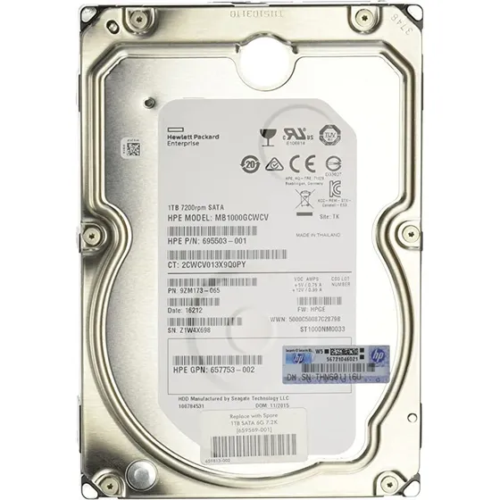Disco Duro Hp 1tb Sata 7.2k 3.5in (gen8 Ml310e) - 659337-b21