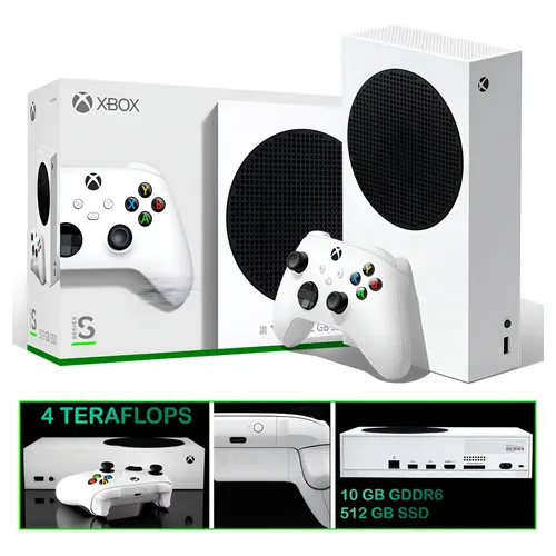 Consola Xbox Microsoft, Series S, de 512gb, digital, color blanco