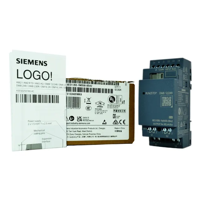 Siemens Logo Dm8 12/24r  4 Di/4 Do - 6ed1055-1mb00-0ba2