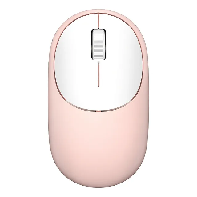 Mouse Inalámbrico Dual Wiwu Wm107 Recargable - Bluetooth Y Usb Rosa