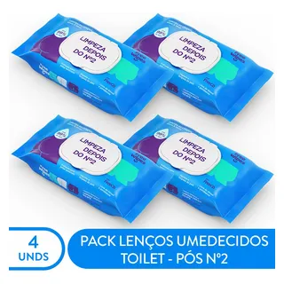 Kit 4 Pacotes De Free Wipes Toilet PĂłs NÂș2 - 4x50 Lenços Kit 4 Pacotes De Free Wipes Toilet PĂłs NÂș2 - 4x50 Lenços
