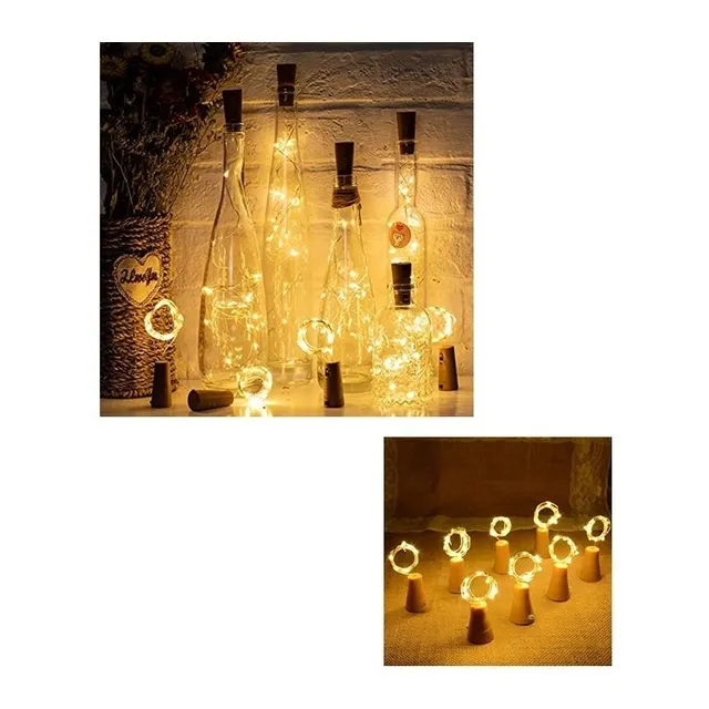 Luz Hilo Led Hada Corcho Para Botella Decorativo