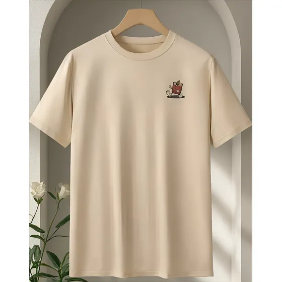 Remera Genérica Casual Cuello Redondo Hombre
