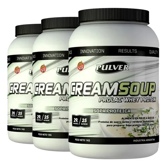3 Cream Soup Pulver 1 K Sopa Crema Proteica Vegetales S/ Tac Sabor Verduras