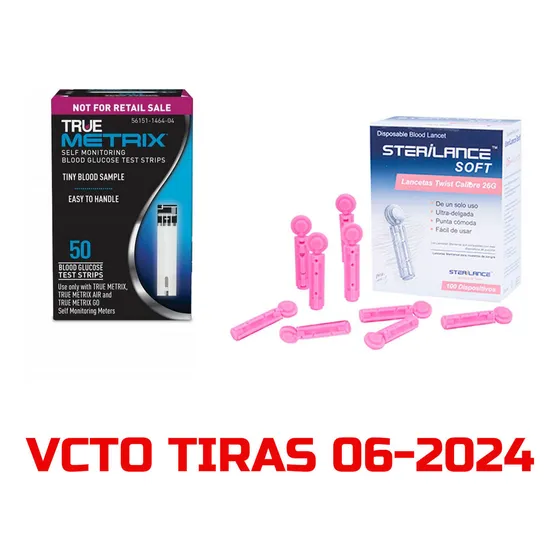 Tiras Reactivas True Metrix X 50 Unid. + Lancetas X100 Und