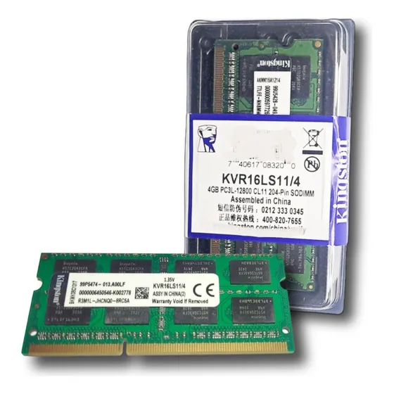 Memoria Laptop 4gb Ddr3l Pc3l-12800 Kingston Low Volt 1.35v