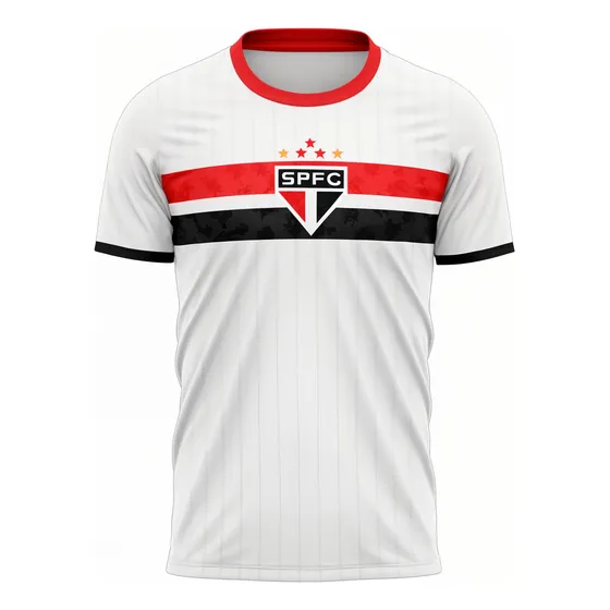 Camiseta Masculina São Paulo Stencil Licenciada Futebol
