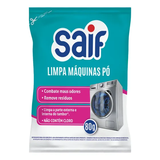 Limpa Máquina De Lavar Roupas 80g Saif