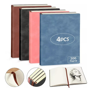 4pcs Cuaderno A5 De Boceto Y Dibujo 200 Páginas Libretas 4pcs Cuaderno A5 De Boceto Y Dibujo 200 Páginas Libretas