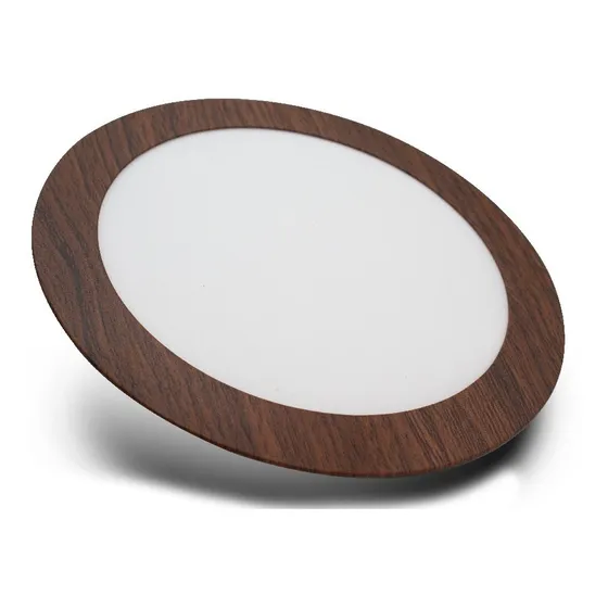 Panel Led 18w Incrustar Borde Madera Luz Blanca Certificado Estructura Marrón 85/265v