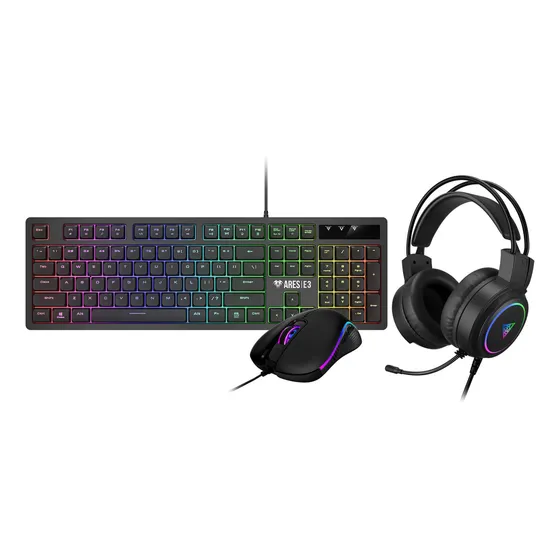 Combo Teclado Mouse Audifonos Gaming Gamdias Poseidon Rgb