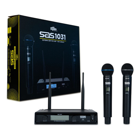 Microfone Sem Fio Duplo Santo Angelo Sas 1031 Microfone Sem Fio Duplo Santo Angelo Sas 1031