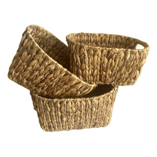 Charola Ovalada De Mimbre - Decorativa Hecha A Mano Set 3pz Charola Ovalada De Mimbre - Decorativa Hecha A Mano Set 3pz
