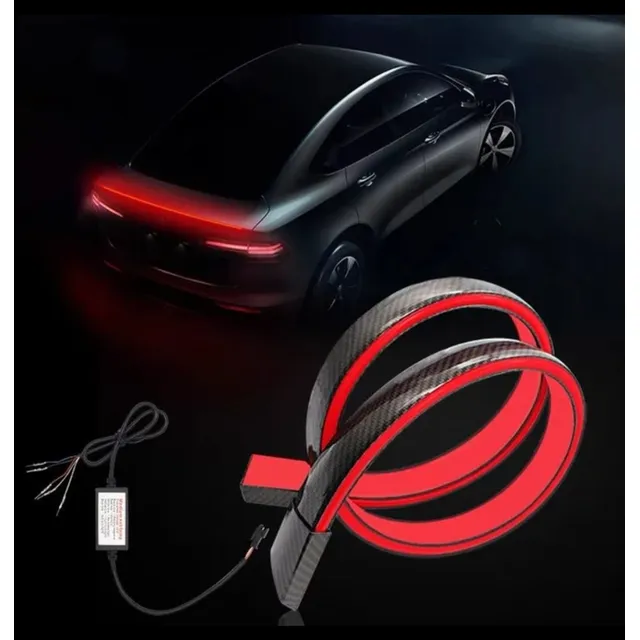 Spoiler Luz Led Fibra Carbon Moldeable Multifuncion Tunning