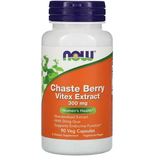 Now Foods, Extracto De Saucegatillo Vitex 300 Mg 90 Caps Sabor Sin Sabor