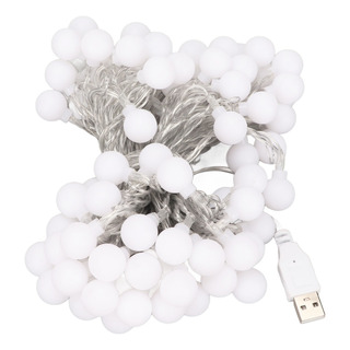 Cadena De Luces Tipo Bola, Resistente Al Agua, Puerto Usb, F Cadena De Luces Tipo Bola, Resistente Al Agua, Puerto Usb, F
