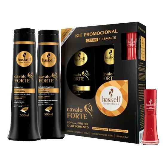 Haskell Cavalo Forte 500ml  Promopack Shamp + Cond Promoção 