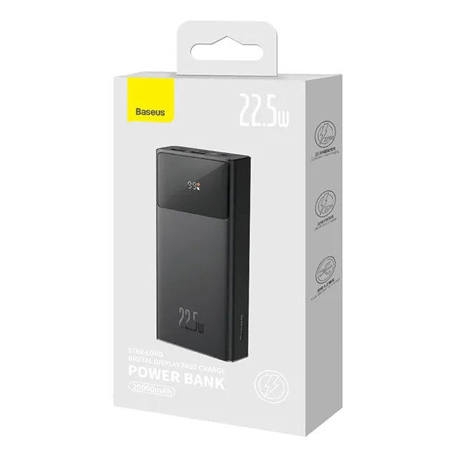 Powerbank Baseus Digital 30000mah 22.5w Usb A Tipo C Negro