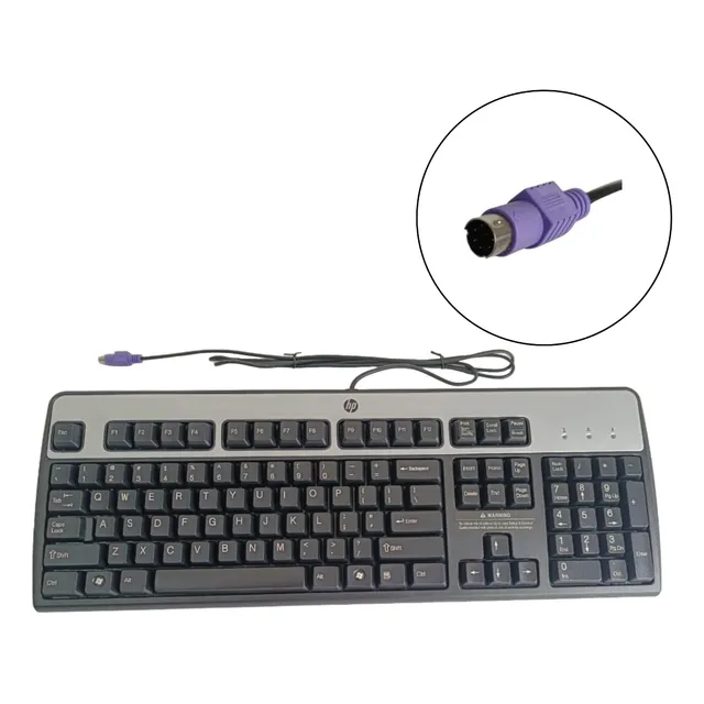 Teclado Hp Ps2 Qwerty Inglés Negro-plata Kb-0316 434820-002