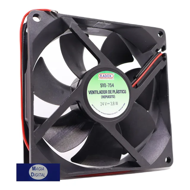 Ventilador De Plastico Radox 510-754 24 Volts 9x9x2.5cm 3.8w