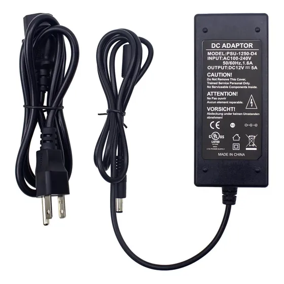 Fuente Poder 12v 5a Transformador 60w Cctv Cam 5.5mm X 2.5mm