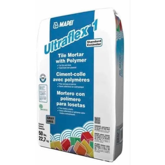 Pego Ultraflex Mapei Color Blanco Saco De 22.7 Kg (50 Lbs )