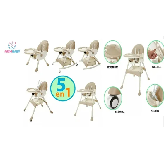 Silla De Alimentación 3 En 1 Para Bebe Sistema Mecedora