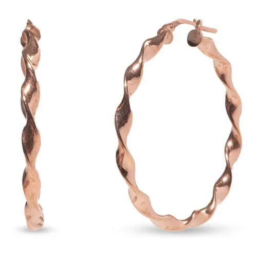 Aros Carmín Verano De Plata 925 Con Baño Rosé Ss Color Rosa