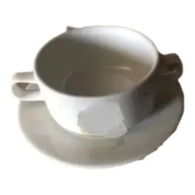 Set De 6 Tazas Soperas Corona Con Plato Y Cuchara  Nuevos