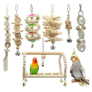 Juego De Juguetes Parrot Bird: Accesorios Para Jaulas De Mad Juego De Juguetes Parrot Bird: Accesorios Para Jaulas De Mad