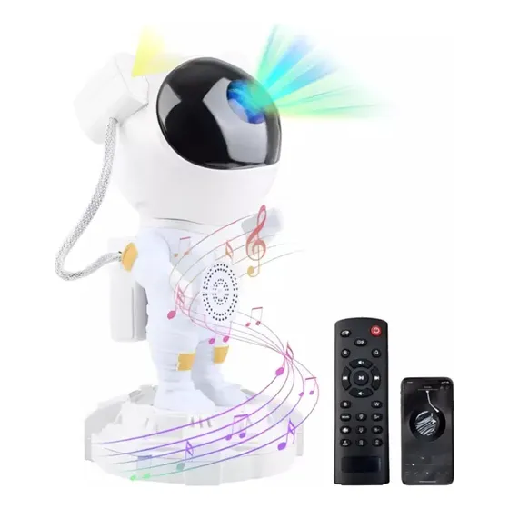 Proyector Led Astronauta Galaxia Con Altavoz, Bluetooth