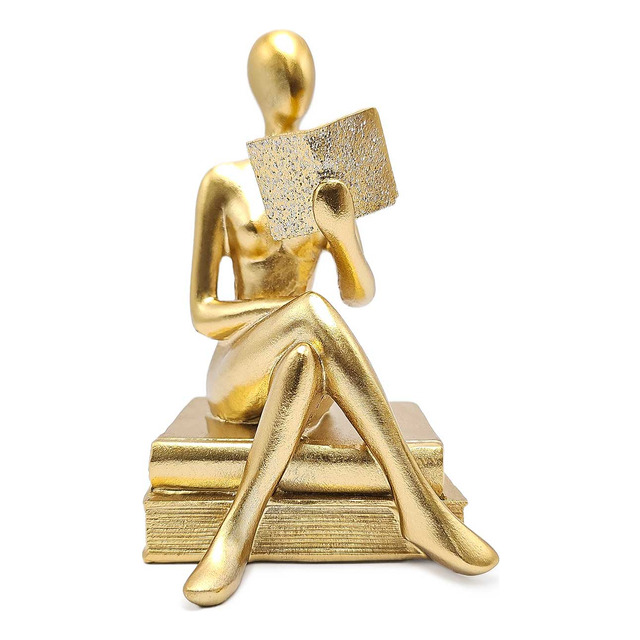 Estátua Figura Pensador Enfeite Casa Mesa Escritório Luxo Estátua Figura Pensador Enfeite Casa Mesa Escritório Luxo