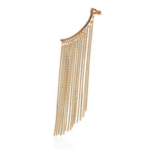 2x1pc Crystal Heart Chain Tassel Ear Cuff Wrap Declaración 2x1pc Crystal Heart Chain Tassel Ear Cuff Wrap Declaración