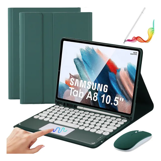 B Funda Con Teclado+mouse+lápiz Para Galaxy Tab A8 10.5'' Ñ