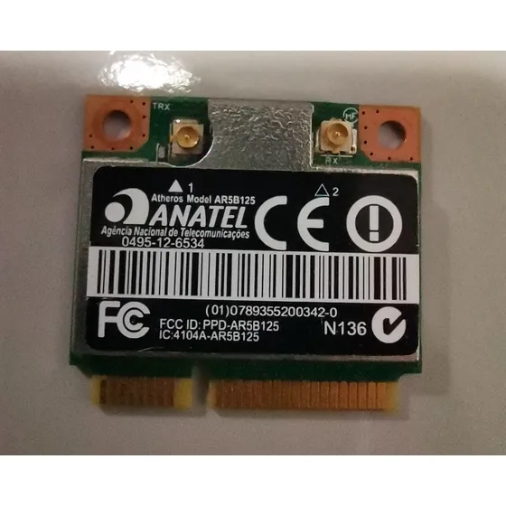 Placa De Rede Ar5b125 Not Variados Wifi Wireless Card A67-13