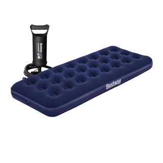 Bestway Colchão Camping Solteiro Inflável 150kg + Bomba De Ar Bestway