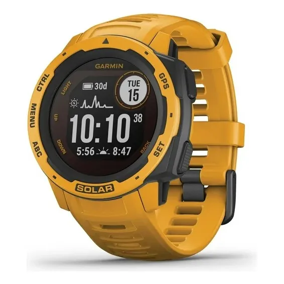 Smartwatch Garmin Solar Instinct display de 0.9" con correa de silicona - color sunburst