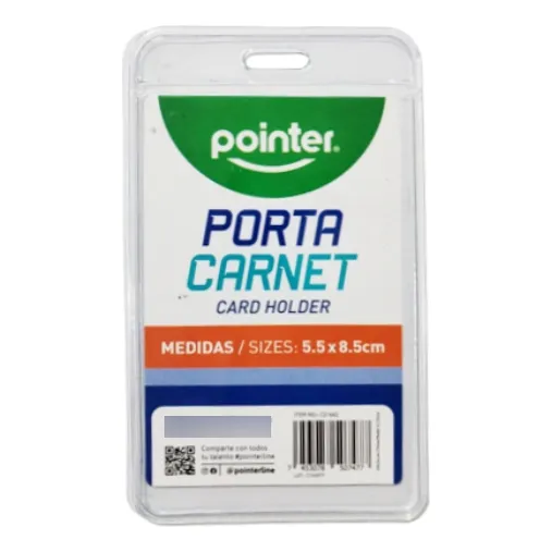 Porta Carnet Transparente Tipo Funda Pointer Flexible 12 Und