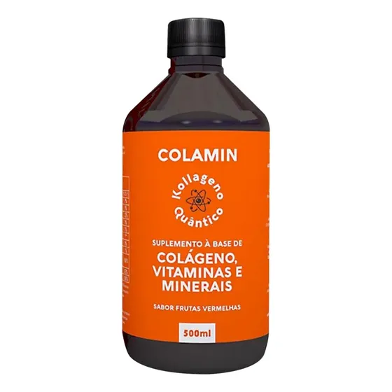Colamin Colágeno Vitaminas e Minerais 500ml Fisioquântic Sabor Frutas vermelhas