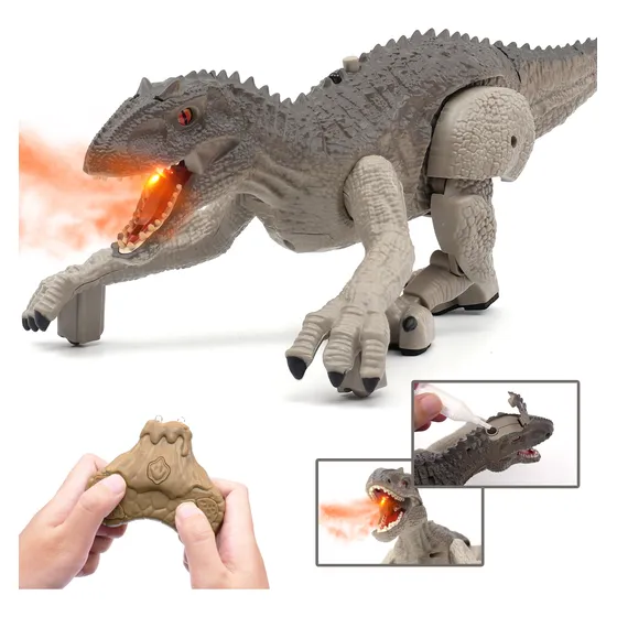 Juguete Velociraptor A Control Remoto Que Brilla Y Camina
