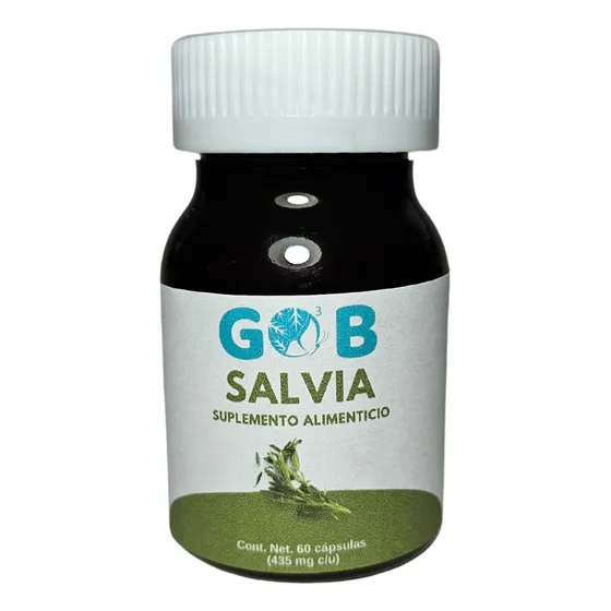 Salvia En Polvo - 60 Cápsulas - Suplemento Alimenticio Sabor Sin Sabor