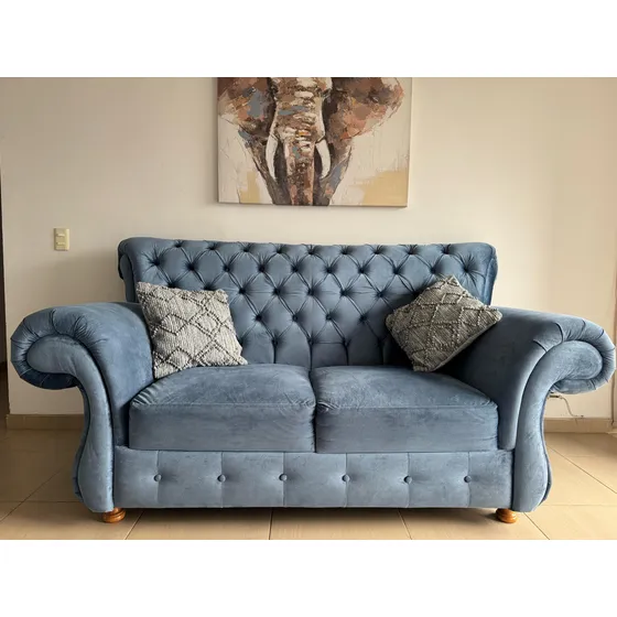 Sofa Clásico Chester Azul