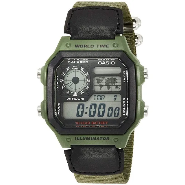 Reloj Hombre Casio Ae-1200whb Verde Militar  Impacto Online